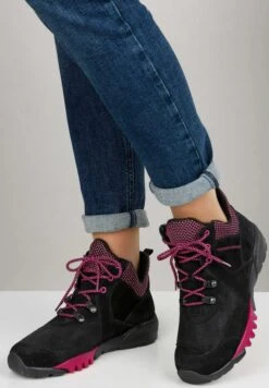 WALDLÄUFER Waldläufer Trekking - Veterboots - Schwarz/Pink