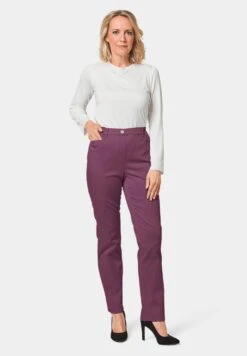 GOLDNER Broek - Aubergine -Mode Kledingwinkel e2878a90c87140a09b64e4f29cbdba8a