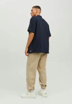 Jack & Jones Kurzarm Seersucker Freizeit - Overhemd - Navy Blazer -Mode Kledingwinkel e48d561a5478433c82284fa741c0cbb9