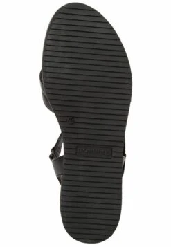 Tamaris Sandalen Met Sleehak - Black Leather -Mode Kledingwinkel e516dd80ce7f4700988f12b8ddbe5cc4