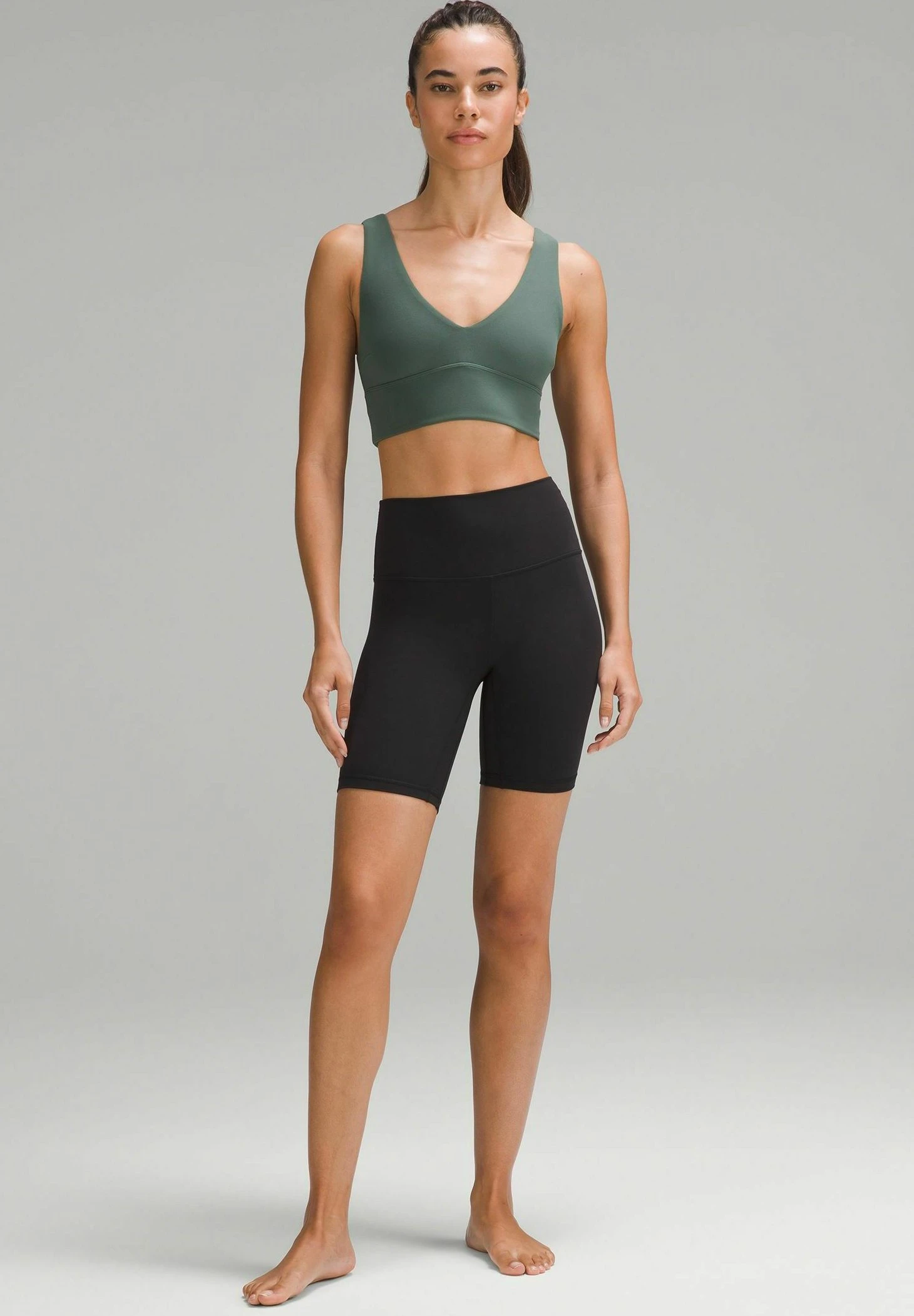 Lululemon Align V-Neck C/D Black - Sport-Bh Met Light Support - Dark Forest 4 Lululemon Align V-Neck C/D Black - Sport-Bh Met Light Support - Dark Forest - Afbeelding 2