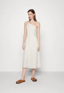 Faithfull The Brand Soko Midi Dress - Jurk - Eggshell