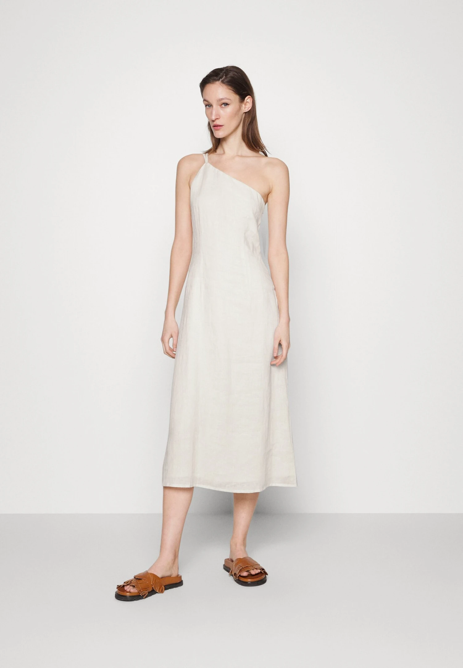 Faithfull The Brand Soko Midi Dress - Jurk - Eggshell 3 Faithfull The Brand Soko Midi Dress - Jurk - Eggshell