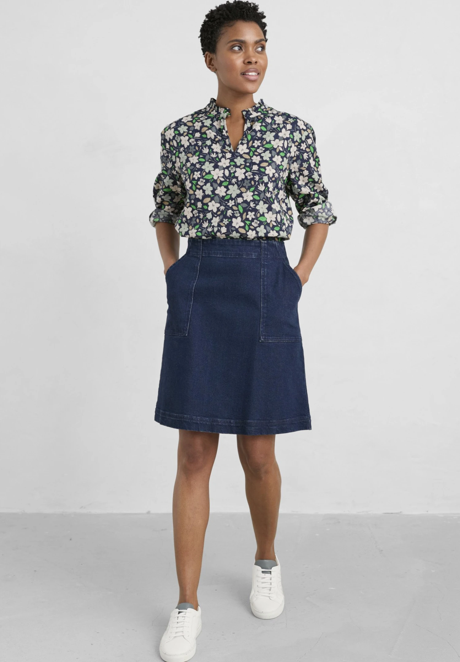 May'S Rock - A-Lijn Rok - Dark Rinse Wash 4 May'S Rock - A-Lijn Rok - Dark Rinse Wash - Afbeelding 2