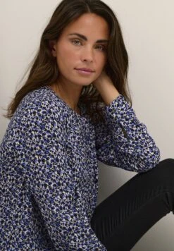 Kaffe Bptalima - Tuniek - Blue Sand Flower Print -Mode Kledingwinkel e7298ce306974fe28d604c23d2786e27