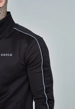 SikSilk Panelled- Sweater Met Rits - Black -Mode Kledingwinkel e75c112c44404a1cabdf6f32592dfd7a