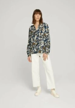 Tom Tailor Blouse - Blue Sepia Floral Design -Mode Kledingwinkel e9b410930e39427c8dc91bf42323da4d
