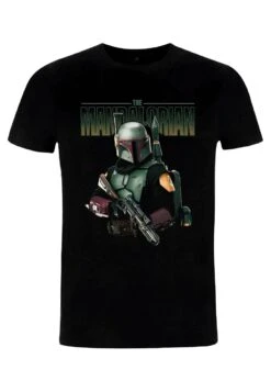 Star Warsthe Mandalorian Mandomon Epi6 Shoot Out - T-Shirt Print - Black