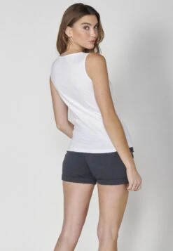 Koroshi Strapper- Top - Blanco White -Mode Kledingwinkel eb6701befee5412ab9a4551622059b15