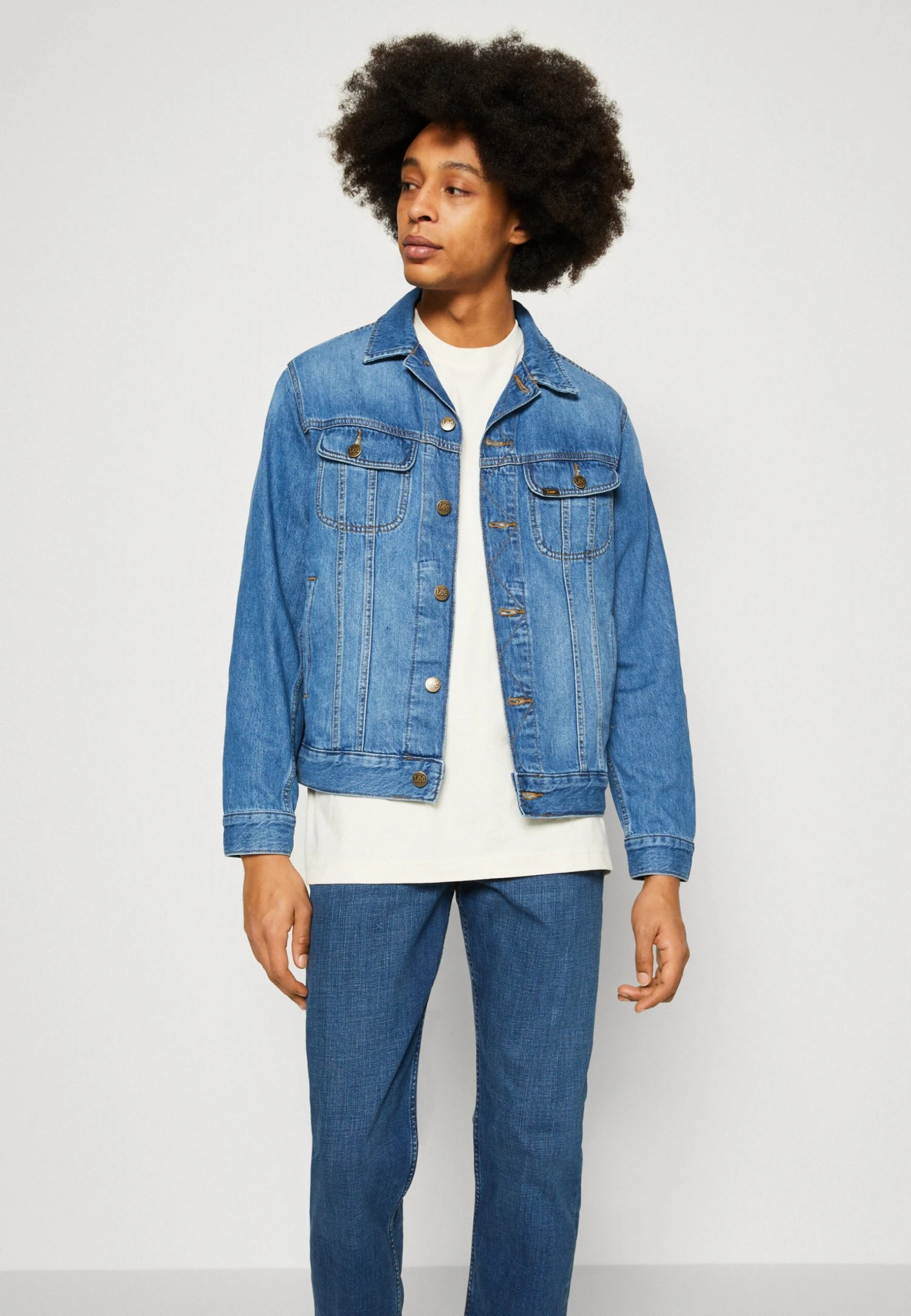 Lee Rider Jacket - Spijkerjas - Blue Bird Mid Worn 6 Lee Rider Jacket - Spijkerjas - Blue Bird Mid Worn - Afbeelding 4