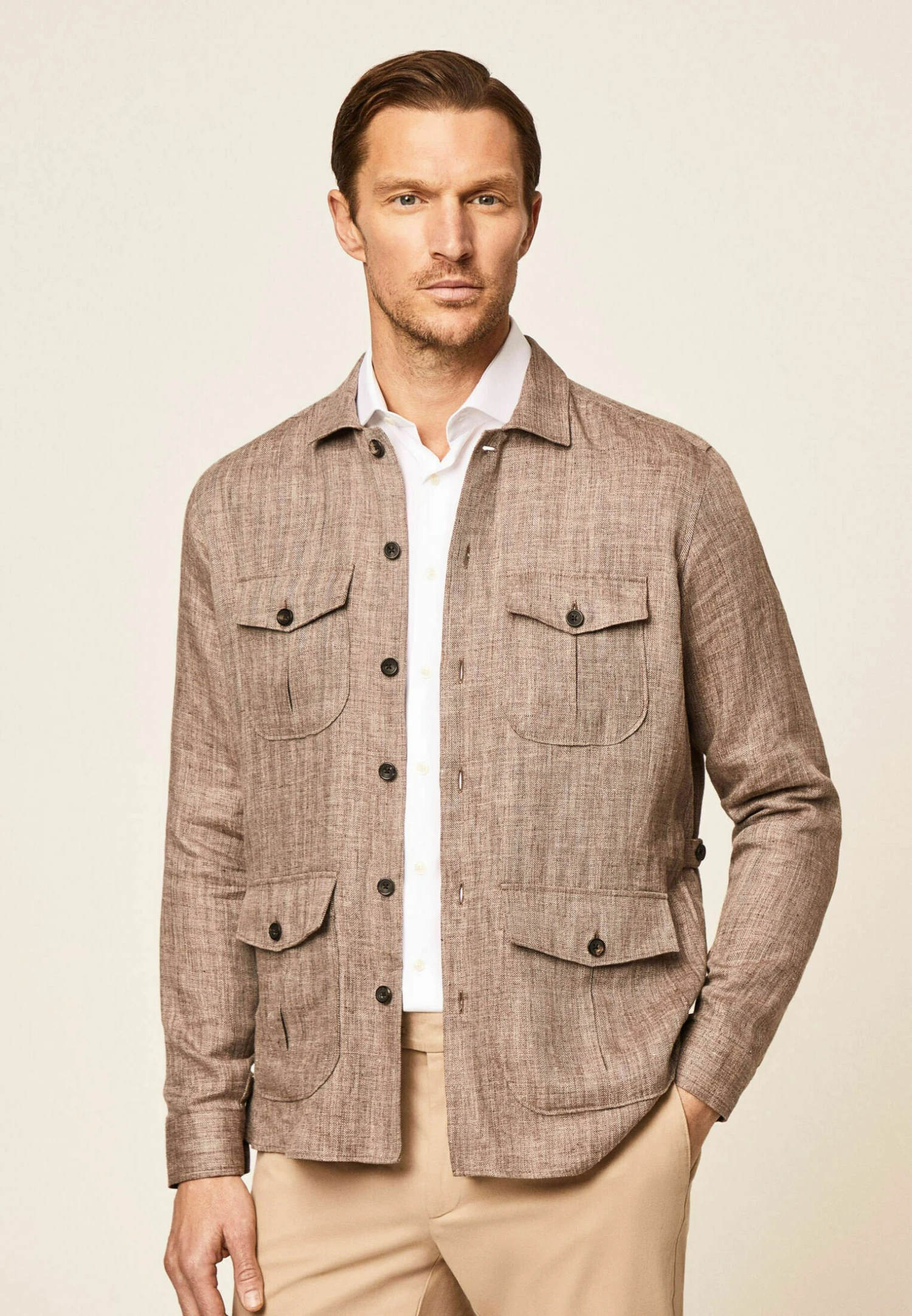 Hackett London Lichte Jas - Sand 3 Hackett London Lichte Jas - Sand
