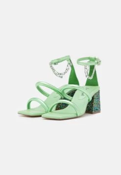 FREE PEOPLE Parker Chain Heel - Sandalen - Lime Metallic -Mode Kledingwinkel ecdd85654c4040eb8fbc853a516ff0de