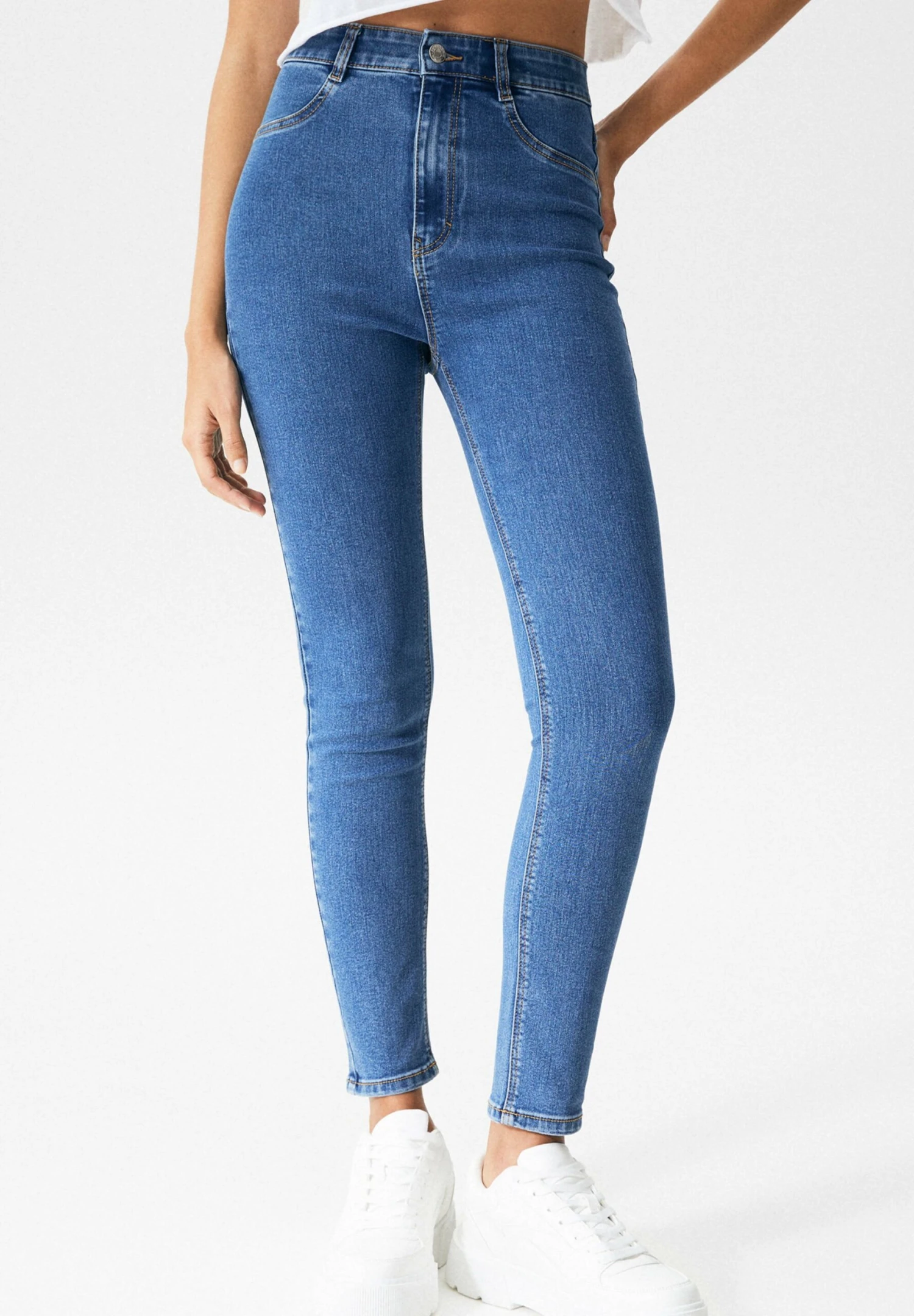 PULL & BEAR High-Waist - Jeans Skinny Fit - Royal Blue 3 PULL & BEAR High-Waist - Jeans Skinny Fit - Royal Blue