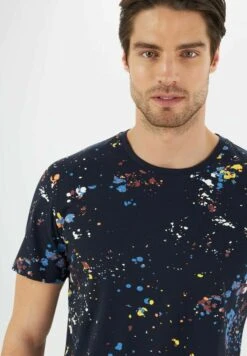 T-Shirt Print - Blu Scuro -Mode Kledingwinkel eef05a457fa34b32ab222e40d9970708