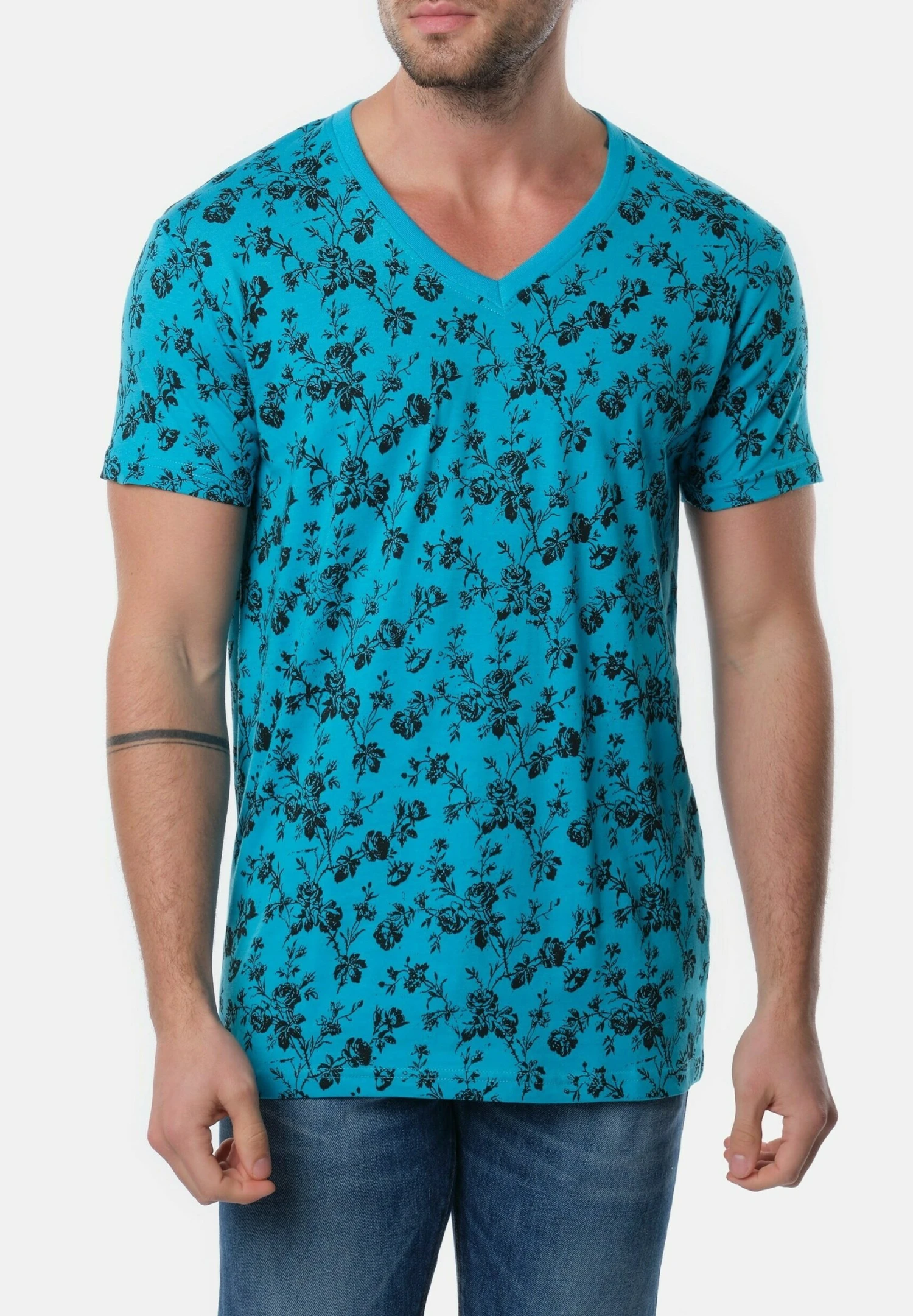 T-Shirt Print - Bleu Turquoise 3 T-Shirt Print - Bleu Turquoise