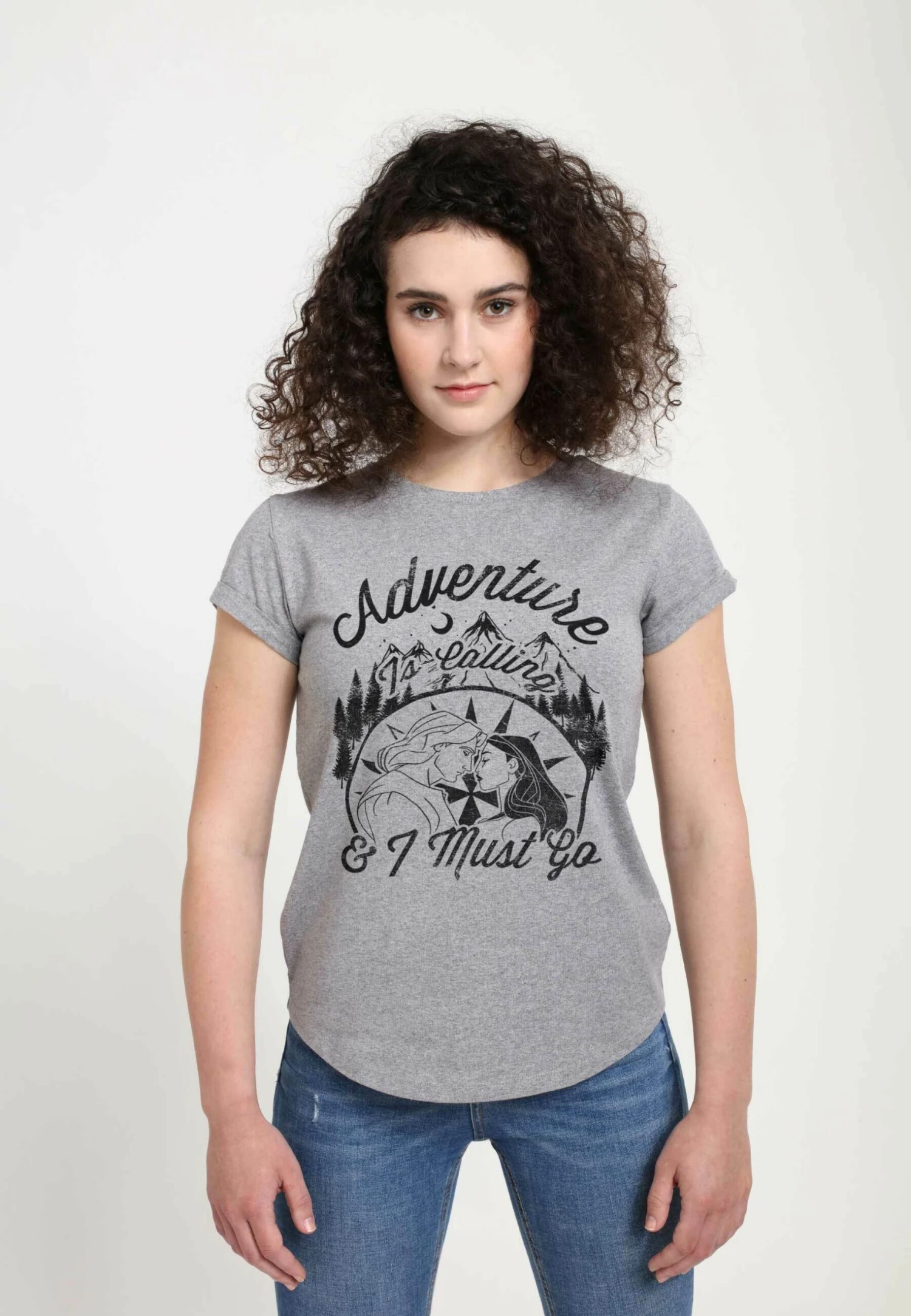 Disney Pocahontas Adventure Calls Poca - T-Shirt Print - Melange Grey 3 Disney Pocahontas Adventure Calls Poca - T-Shirt Print - Melange Grey