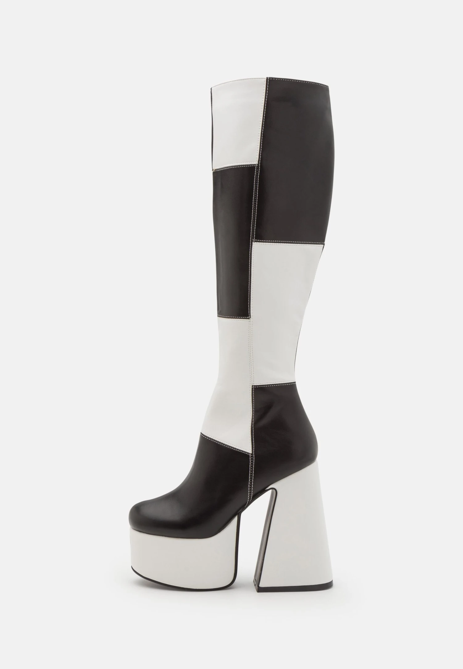 Lamoda Runway - Laarzen Met Hoge Hak - Black/White 4 Lamoda Runway - Laarzen Met Hoge Hak - Black/White - Afbeelding 2