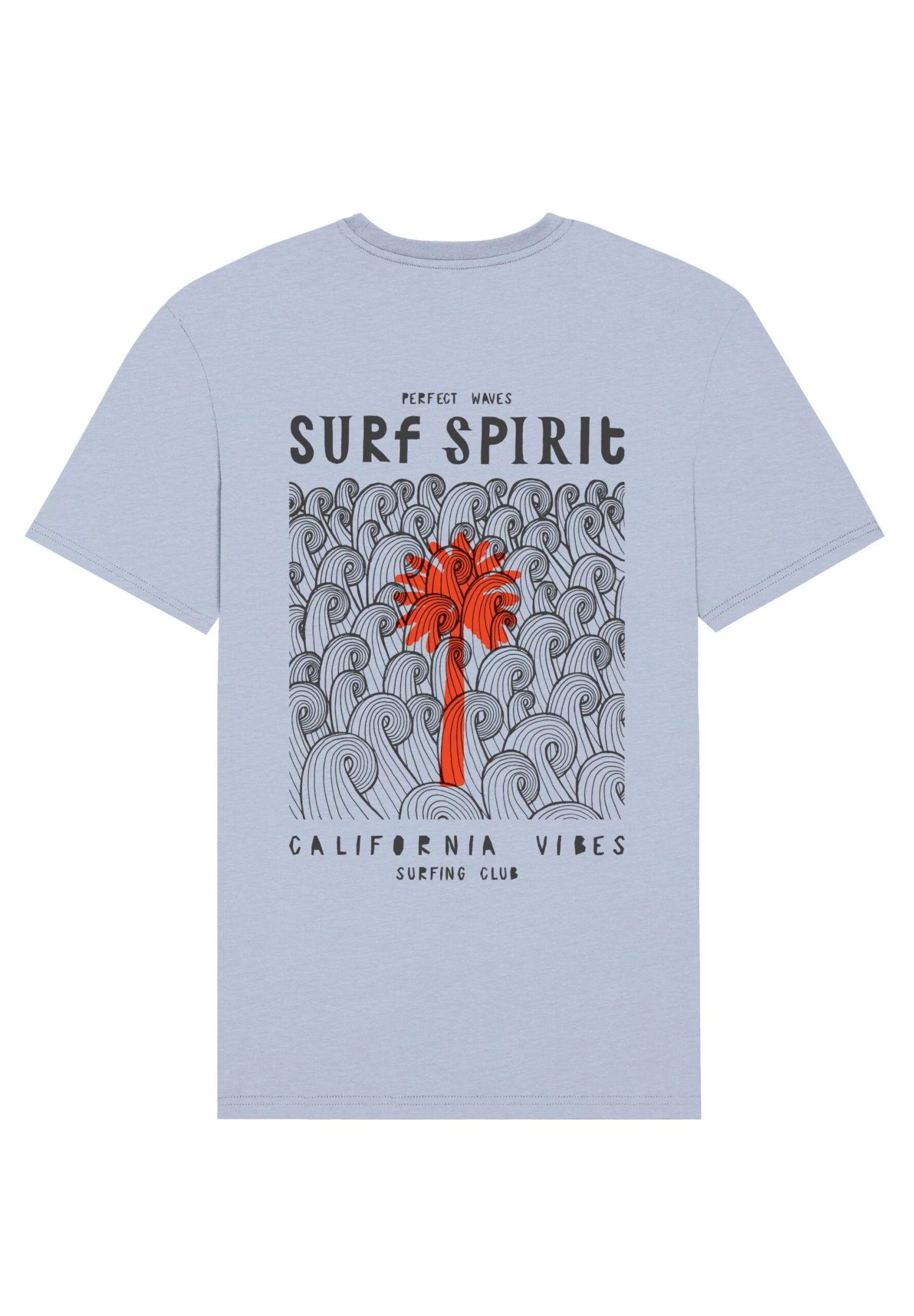 Surf Spirit - T-Shirt Print - Serene Blue 4 Surf Spirit - T-Shirt Print - Serene Blue - Afbeelding 2