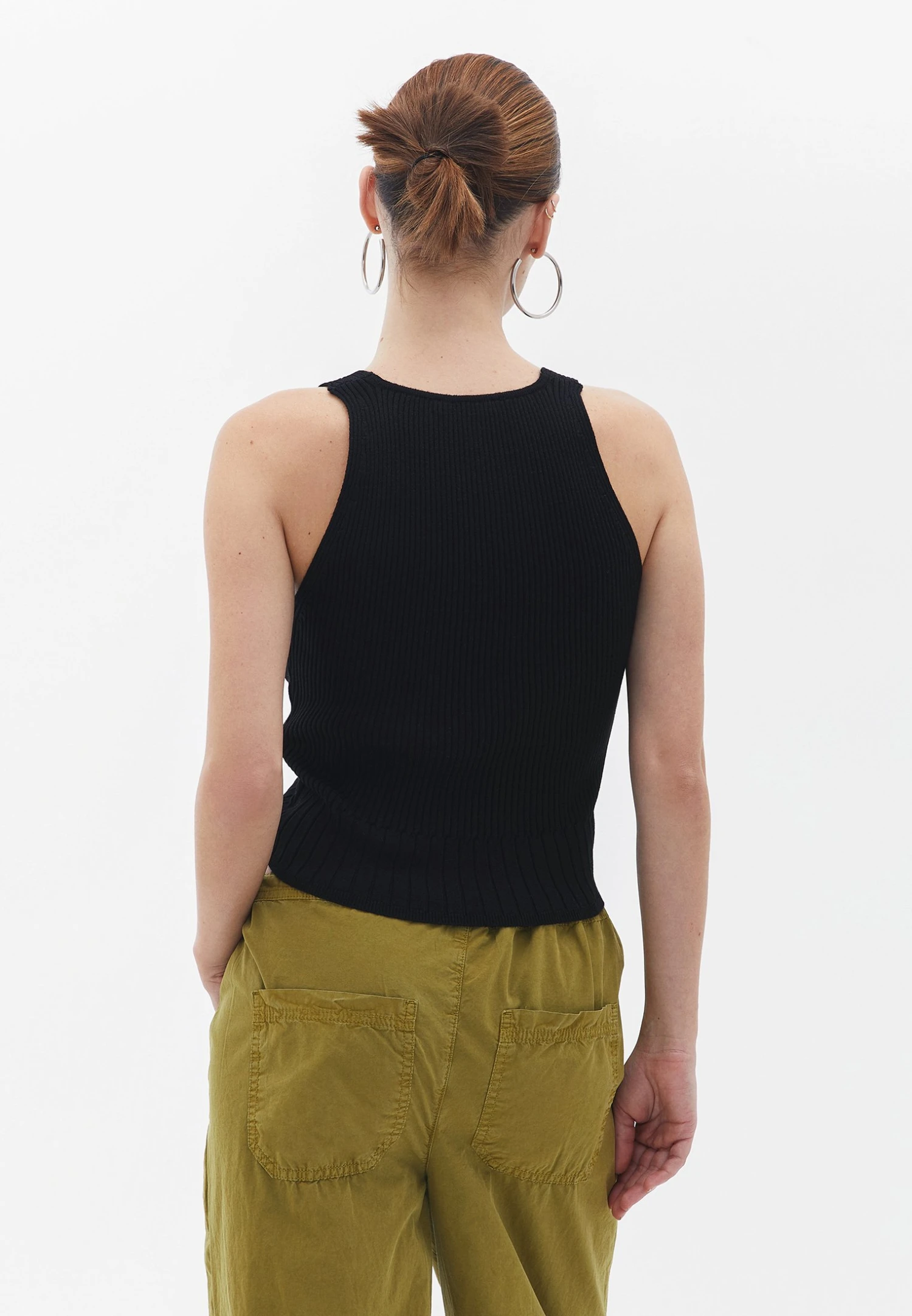 Crop Singlet - Top - Black 5 Crop Singlet - Top - Black - Afbeelding 3