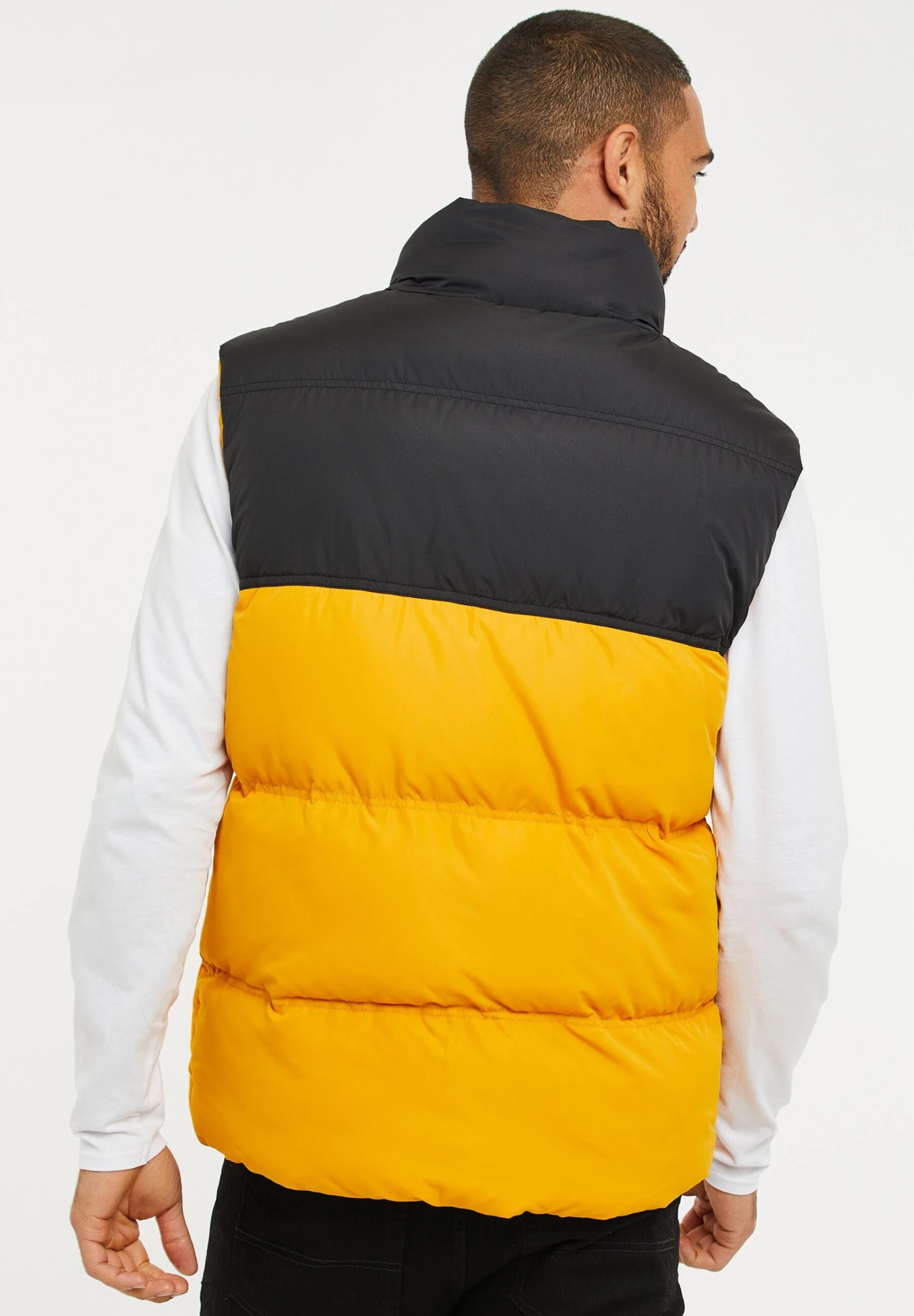 Threadbare Lethame - Bodywarmer - Mustard Black 5 Threadbare Lethame - Bodywarmer - Mustard Black - Afbeelding 3
