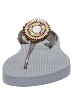 Selena - Badslippers - Silver -Mode Kledingwinkel f37bef17c45648db8b70d10a76d4771f