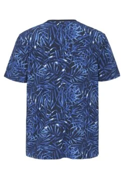 With Chest Pocket - T-Shirt Print - Navy Patterned/Blue -Mode Kledingwinkel f4be4124d5ff456db699f17266df3357