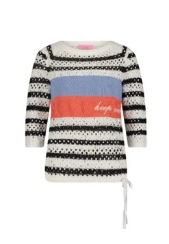 Betty Barclay Loch-Mit Ringel - Trui - Weiß Schwarz -Mode Kledingwinkel f5596f0098d74f348b8e345c4b8b1481