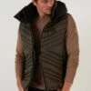 Slim Fit - Bodywarmer - Khaki -Mode Kledingwinkel f5792273485945b6ba49d3a57fa20c37