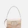 TWINSET Tracolla Patta Dettaglio Oval Strass Vernice - Schoudertas - Iced Coffee