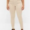 Zizzi Hochtaillierte Amy - Jeans Skinny Fit - Oatmeal