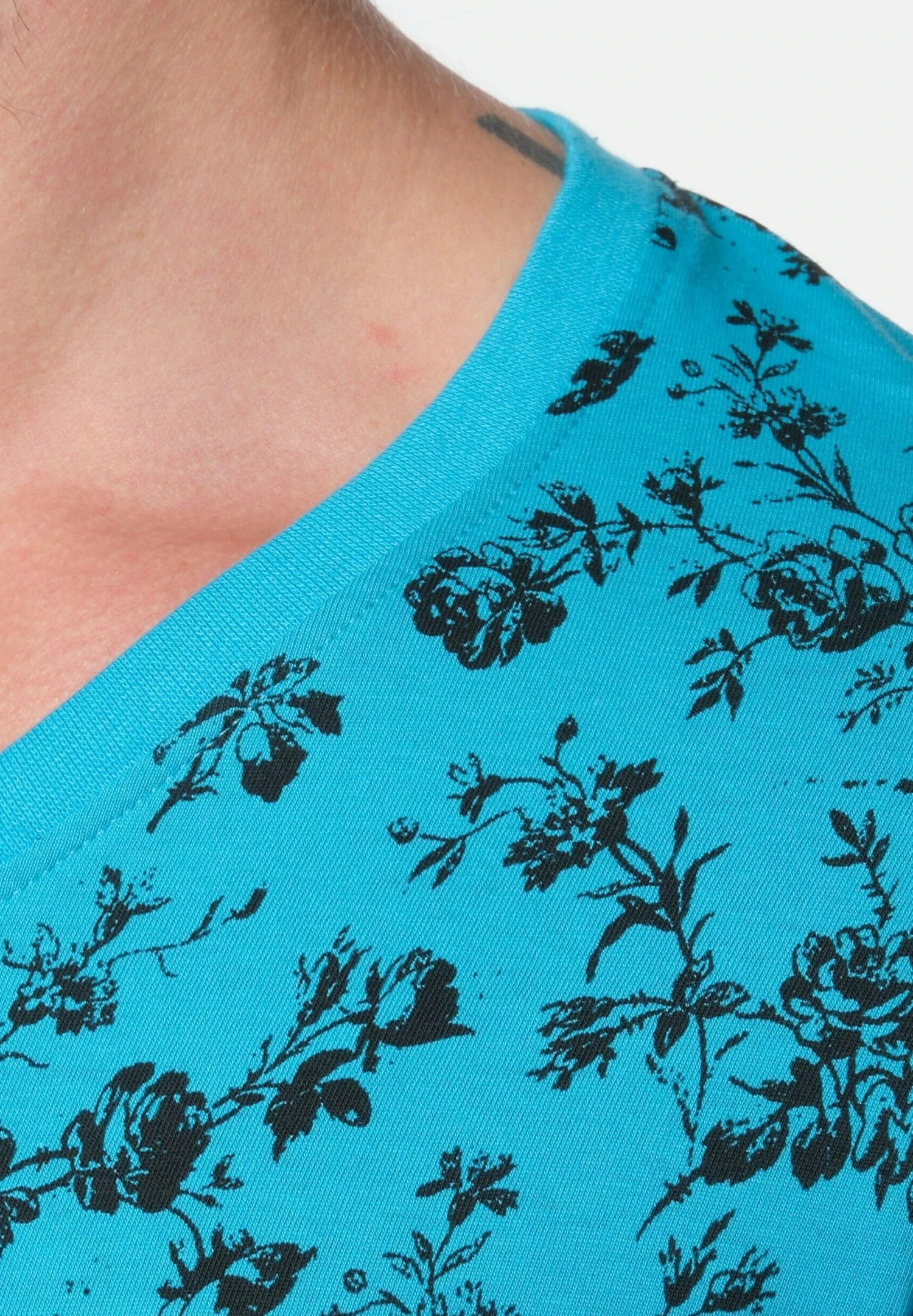 T-Shirt Print - Bleu Turquoise 6 T-Shirt Print - Bleu Turquoise - Afbeelding 4