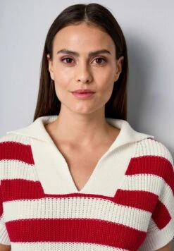 Poloshirt - Rot Weiß -Mode Kledingwinkel fb15d7ed8c05463fb0e0bad92f3018c9