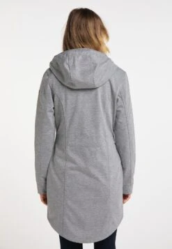 Schmuddelwedda Funktions - Outdoorjas - Grau Melange Hellgrün -Mode Kledingwinkel fb40b7aadfd54fde8a50b3d477def749