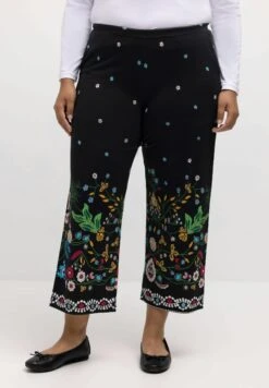 Ulla Popken Broek - Multicolor Schwarz