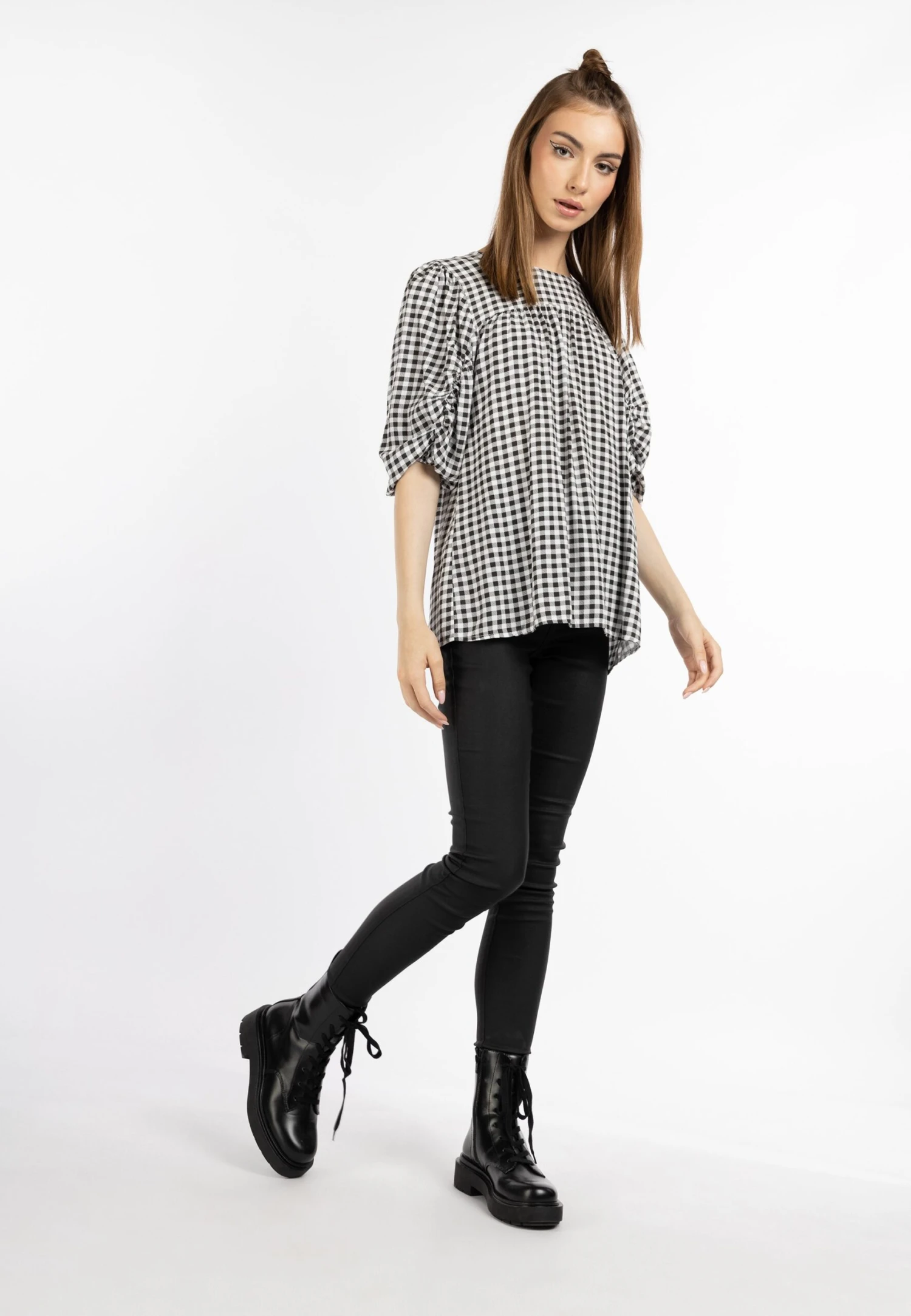 Blouse - Schwarz Weiss 4 Blouse - Schwarz Weiss - Afbeelding 2