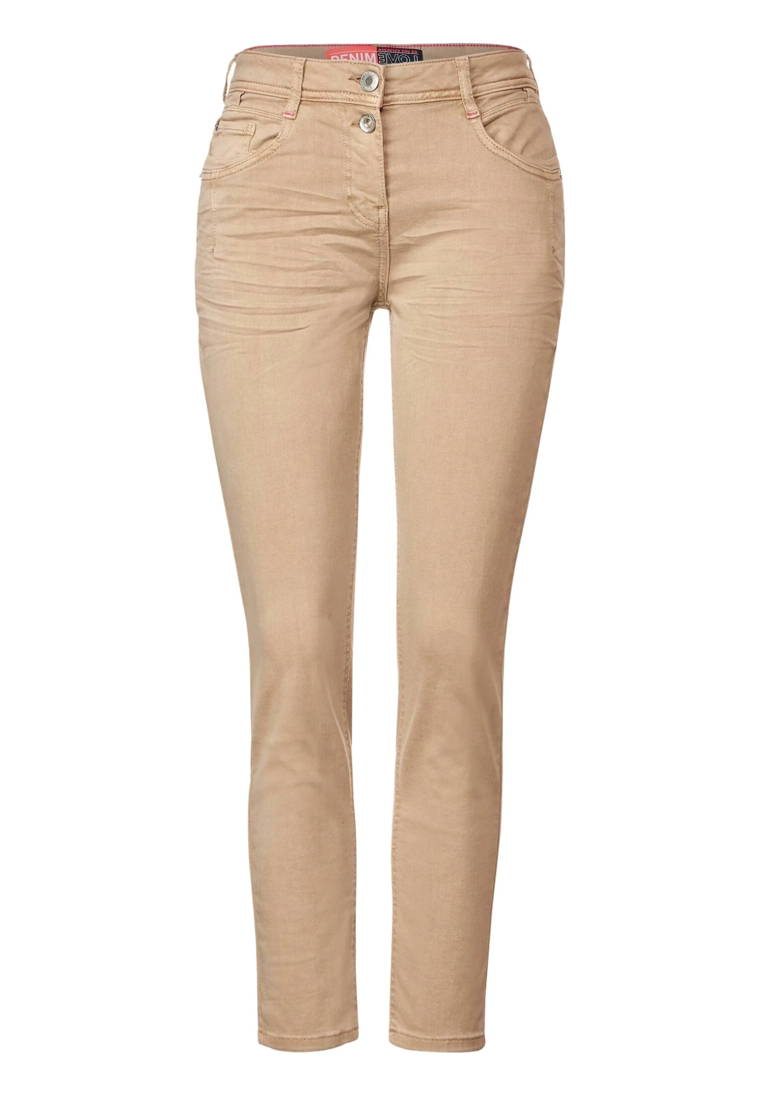 Cecil Slim Fit Jeans - Beige 6 Cecil Slim Fit Jeans - Beige - Afbeelding 4