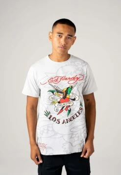 Nieuwe uitgaven 3 Ed Hardy True-Till-La - T-Shirt Print - Grey