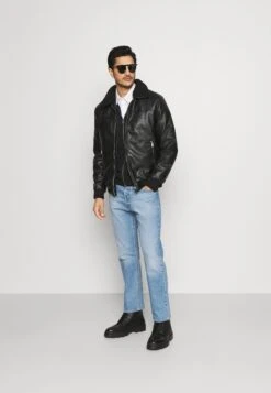 Lindbergh Jacket - Imitatieleren Jas - Black -Mode Kledingwinkel ff9b7fedda3d4f07bc64a9a38cfa3fff